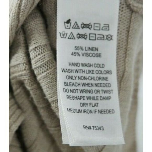 Rachel Zoe Linen Blend Beige Cardigan - Size S - Picture 7 of 7